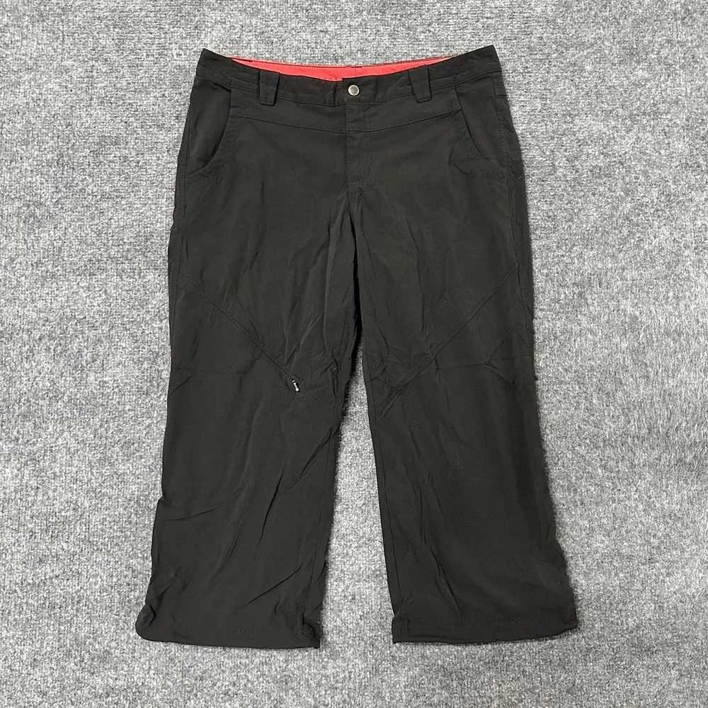 Eddie Bauer Capri Pants Womens Size 6 Black Hiking Outdoor Stretch Lightweight